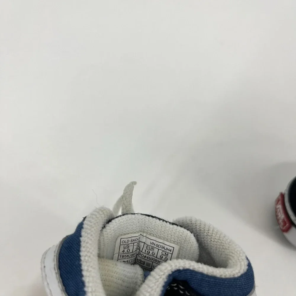 Vans Toddler Old Skool Shoes Baby Toddler‎ Size 4C Blue Black Lace Up